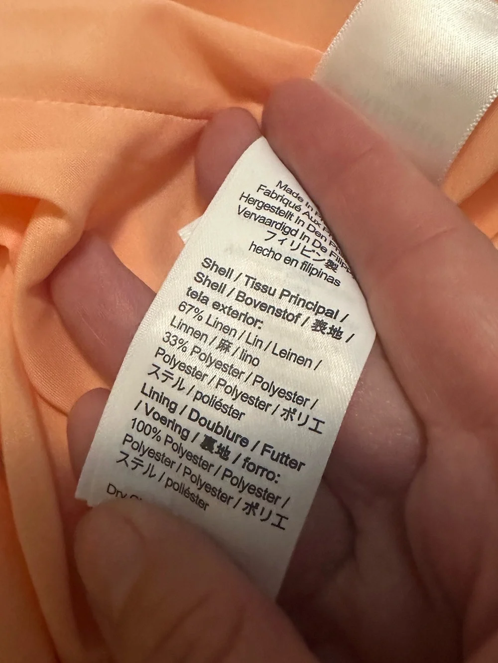 J. Crew Squareneck A-line Dress in Stretch Linen Blend Coastal Sunset Orange 6P